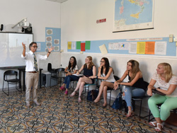 Lezione di italiano a Roma